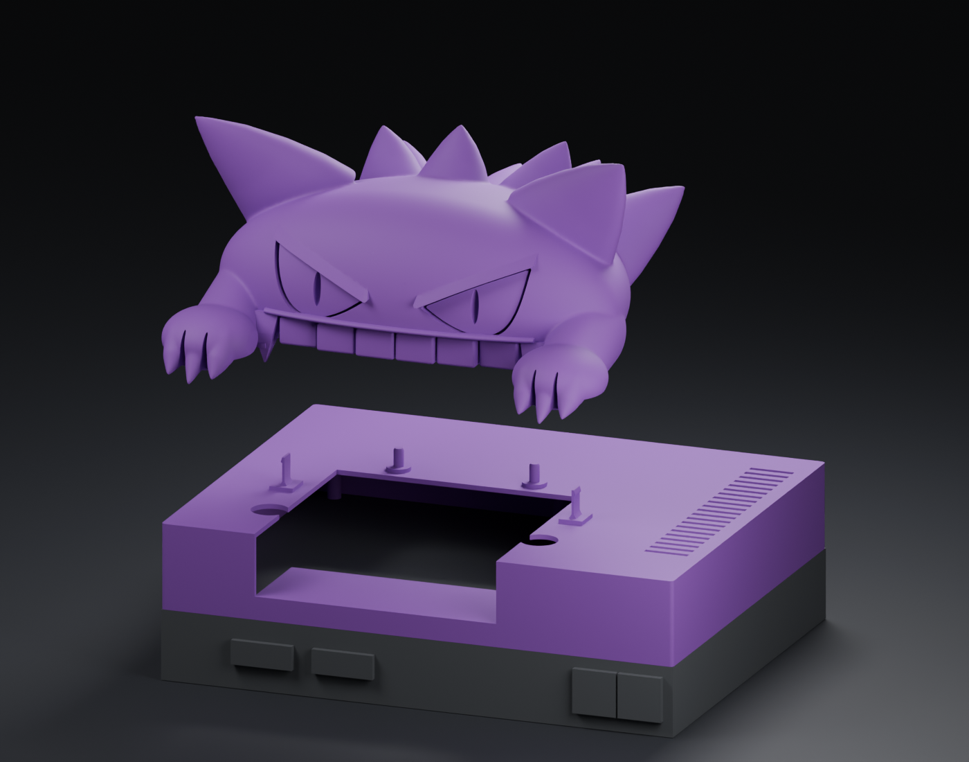 Decorative top and carrier · exploded render